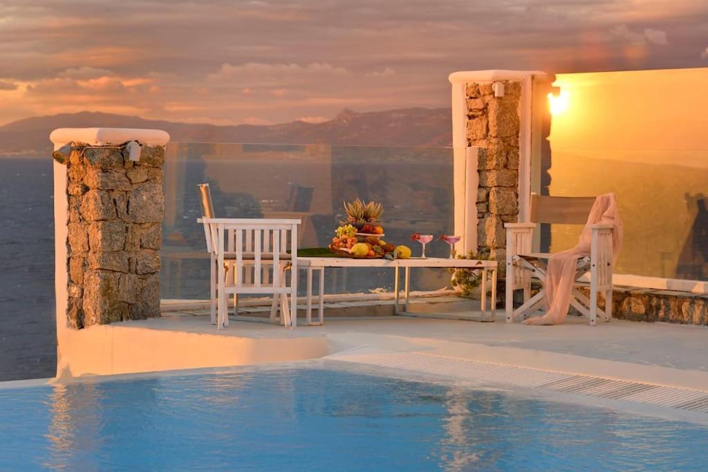 Mykonos Sea View Luxury Villa By Calypso Sunset Villas Mykonos Town Εξωτερικό φωτογραφία
