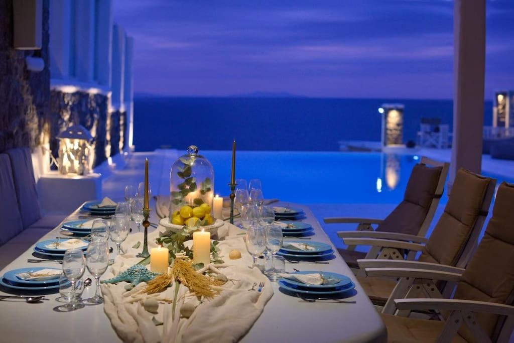 Mykonos Sea View Luxury Villa By Calypso Sunset Villas Mykonos Town Εξωτερικό φωτογραφία