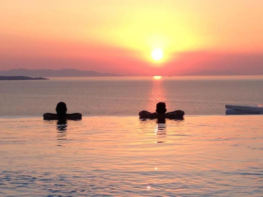 Mykonos Sea View Luxury Villa By Calypso Sunset Villas Mykonos Town Εξωτερικό φωτογραφία