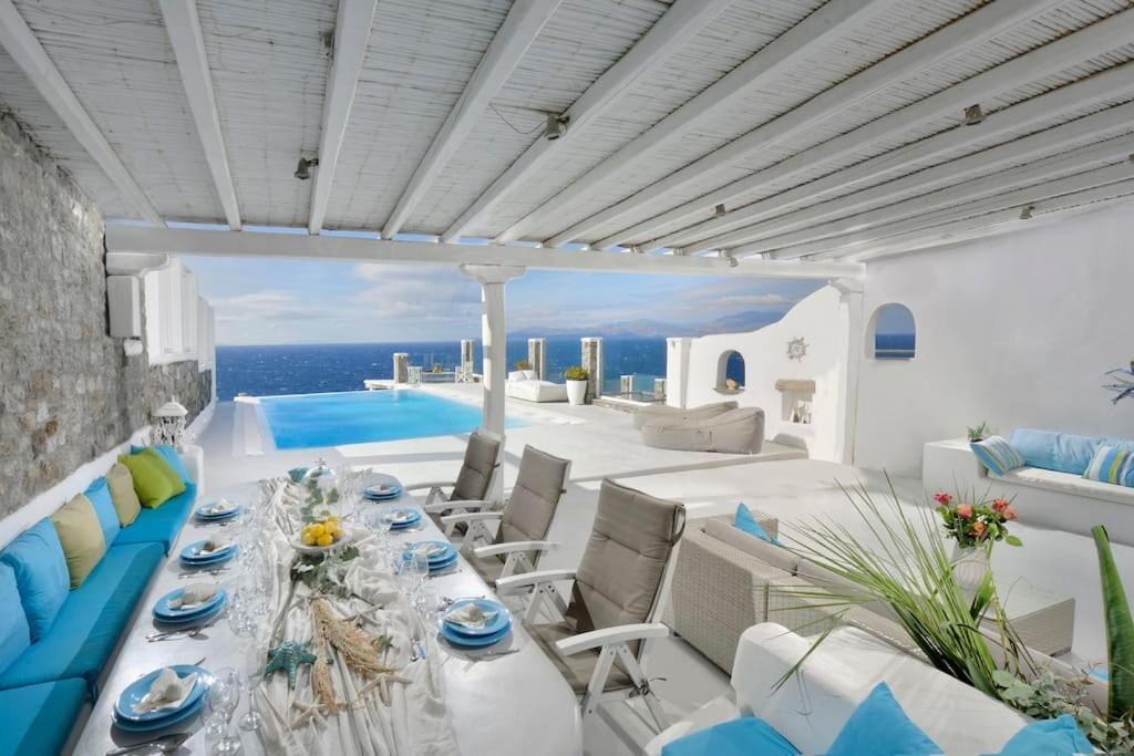 Mykonos Sea View Luxury Villa By Calypso Sunset Villas Mykonos Town Εξωτερικό φωτογραφία