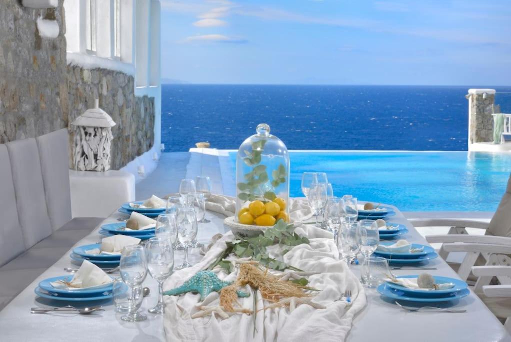 Mykonos Sea View Luxury Villa By Calypso Sunset Villas Mykonos Town Εξωτερικό φωτογραφία