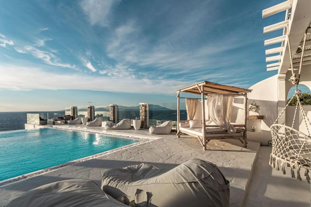 Mykonos Sea View Luxury Villa By Calypso Sunset Villas Mykonos Town Εξωτερικό φωτογραφία