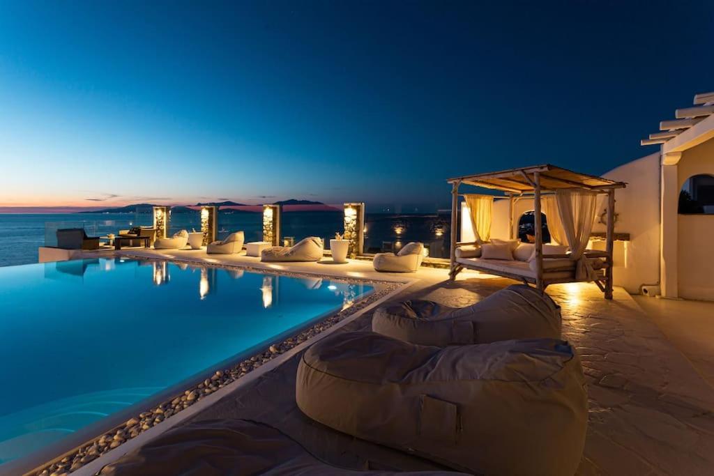 Mykonos Sea View Luxury Villa By Calypso Sunset Villas Mykonos Town Εξωτερικό φωτογραφία
